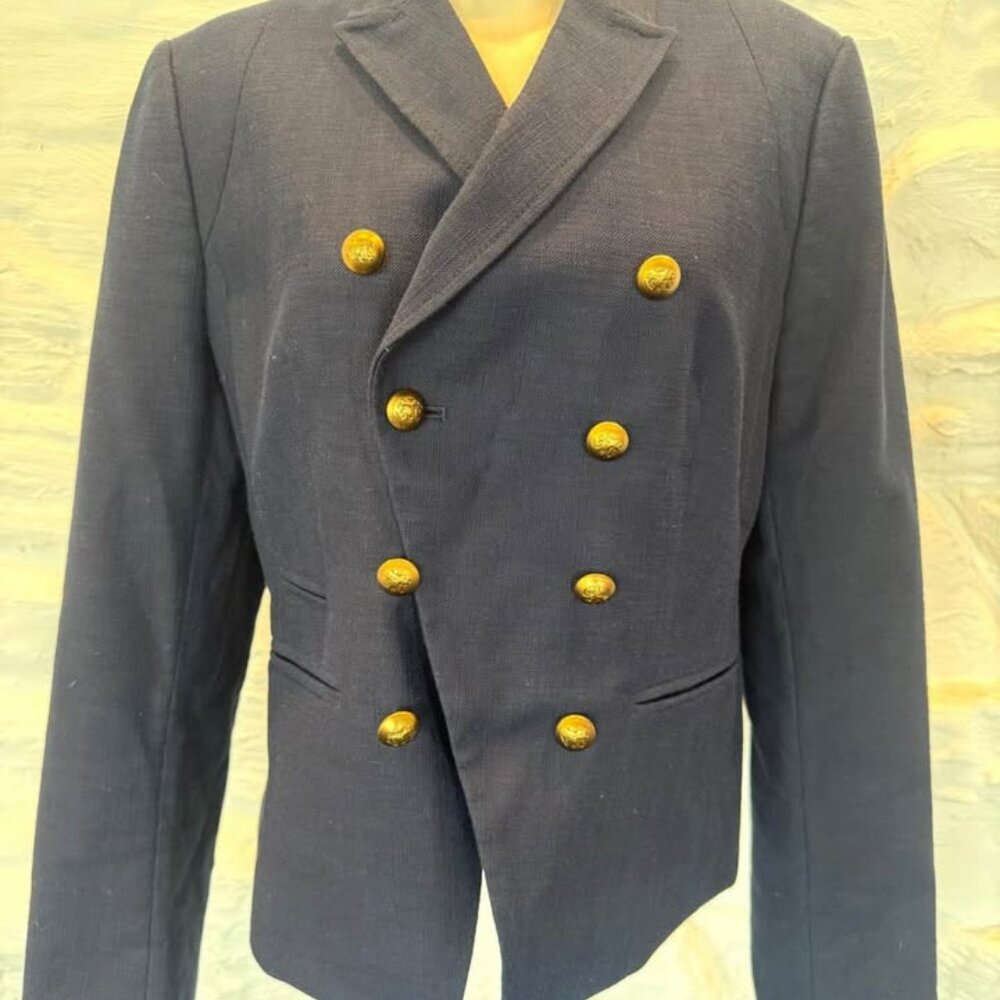Women’s Banana Republic Double Breasted Jacket. Size 14. Navy.